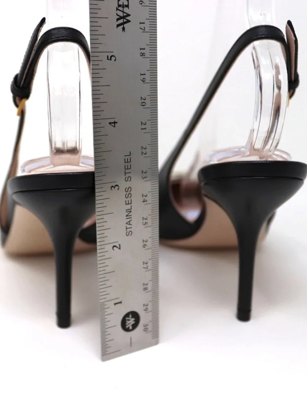 Valentino 37.5 NEW With Box Bepointy Slingback Pump Black & Ivory Patent Leather
